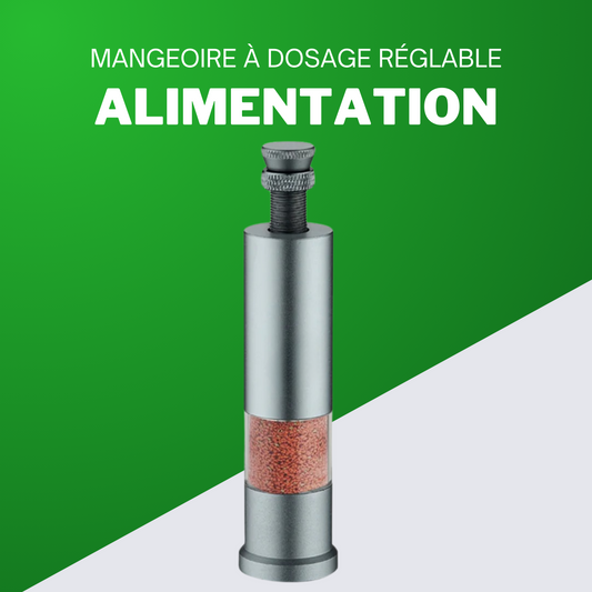 Mangeoire à dosage réglable