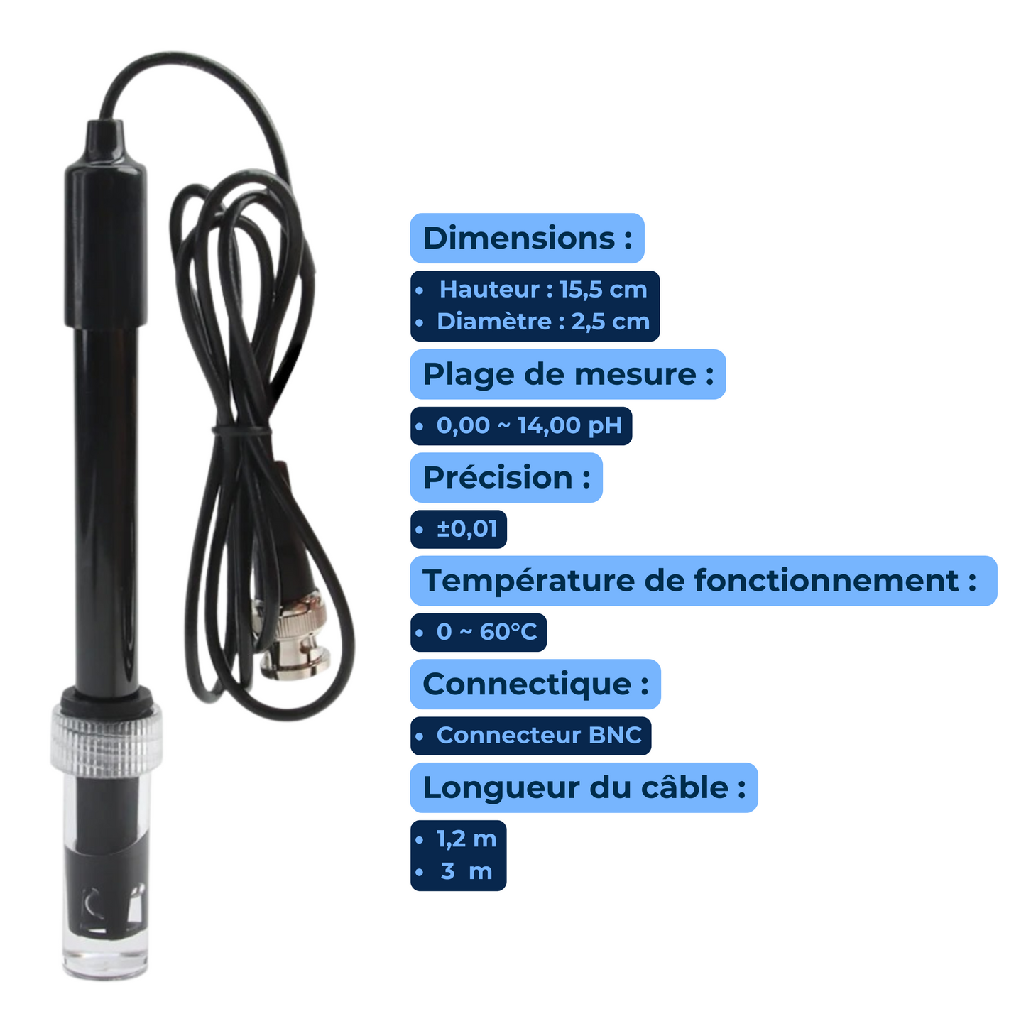 Sonde pH Universelle - BNC